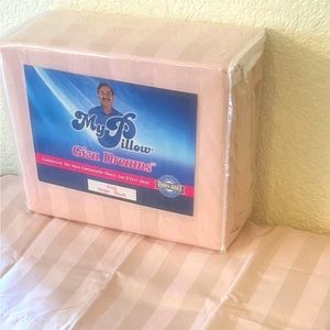 My Pillow- King Stripe Giza Sheet Set, Blush